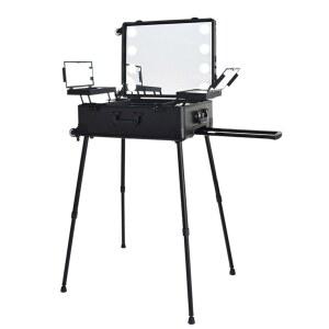 메이크업 박스 조명 시연 수납 미용 20인치 보관함 블랙