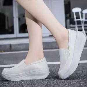 여자슬립온 빅사이즈 로퍼 키높이 슬립온 간호화 230-260 5cm