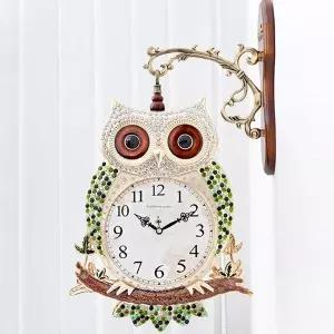 모던부엉이 양면시계 (그리너리)