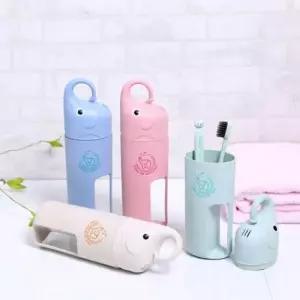 여행용칫솔통케이스 여행용 휴대용 코끼리 칫솔통 치약통 케이스