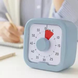 타이머알람시계 탁상 스톱워치 수능생 공부 무소음 건전지 알람 시계 2컬러