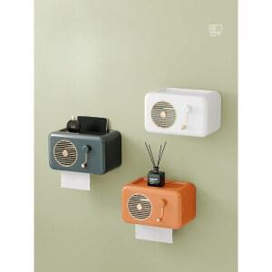 화장실 휴지걸이 레트로 티슈 티슈걸이 각티슈 두루마리 홀더 펀칭방지 다목적 각티슈케이스