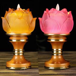 LED 연꽃등 받침 연등 법당 램프 등신불 음보살 촛대 촛불