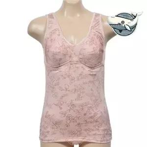 여성 우아한 인견 브라런닝 패턴 천연섬유 스포츠브라 브라캡