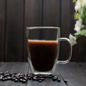 바오 뚜껑 유리컵(430ml) 이중유리 머그컵