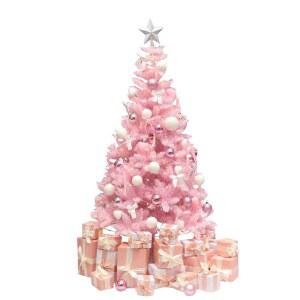 핑크 크리스마스 트리 펜던트 데스크탑 연예인 거실 인형 윈도우 90cm 25 발광