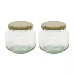 다용도 유리 100ml 저장용기 L형 2P 밀폐 유리병 쨈병 피클용기