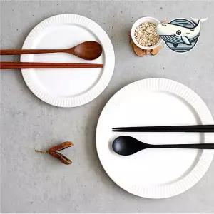 세련된 나무 식기 아기 수저 젓가락 최고의 숟가락세트