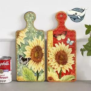 해바라기 디자인 직사각 접시받침 주방 인테리어 예쁜냄비받침대