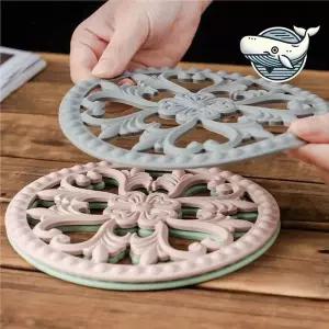 립스틱컬러 실리콘 냄비 받침 매트 찜기 방지 냄비받침장식