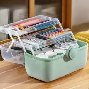 [생활] 투명 3단 서랍형 수납함 멀티함 정리함 정리함 보관함 다용도