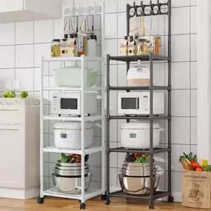 [생활] 수납 주방 앵글 철제 욕실 이동식 틈새 선반 수납장