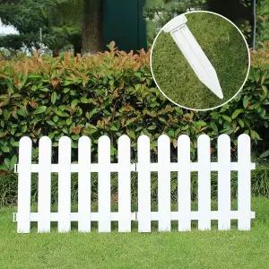텃밭울타리 플라스틱 말뚝형 초록정원 울타리 2p세트