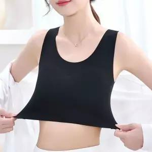 트루리즈 피넛 납작브라 얇은패드 소프트 압박 런닝 햄라인 노라인