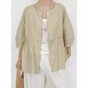 [하프클럽/에꼴드파리]머드 라운드 린넨자켓_F57WJB003Z