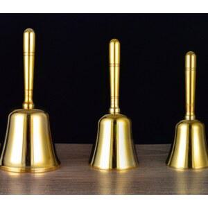 구리 핸드벨 황동 알림종 파이프 나무손잡이 270mm 저장소 유리 디자인 보석 조정 용품