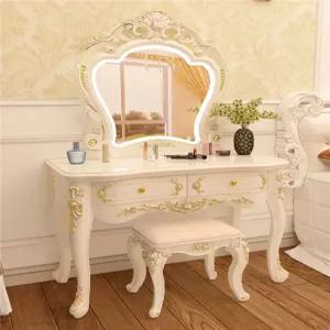 엔틱화장대 공주 화장대 고급 led 화장대 조명 유럽풍 빈티지 수납