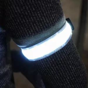 야간 러닝 조깅 자전거 후미등 안전 발광 LED 암밴드 화이트