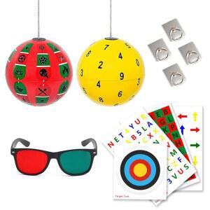 손과 눈의 협응력과 시각 훈련을 위한 라이다일라 마스덴 볼 2가지 색상 9cm 직경 스테레오