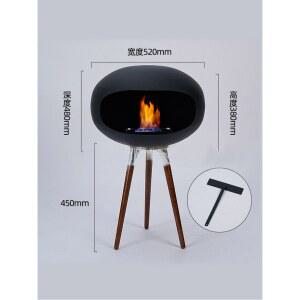 에탄올 스탠드돔 벽난로 실내 불멍 인테리어 블랙 참조 다리 모닥불 알콜난로 실내캠핑