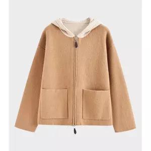 울 가을 캐주얼 숏 모피 캐시미어 폴라폴리스 코트 혼방 여자코트 톱 럭셔리 원템3