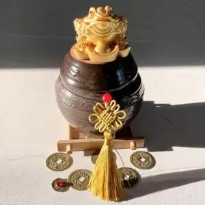 삼족두꺼비 현관 소금 단지 항아리 신발장 독 집들이선물 개업선물