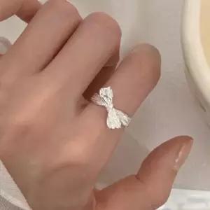 레이어드링 러블리빅리본반지 고급스러운 왕큰 여자