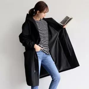 롱 캐주얼 아웃도어 집업 트렌치코트 후드 항공 조거 점퍼 야구 여자점퍼 빅포켓 원템1