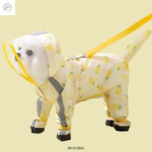 강아지우비 강아지비옷 소형견 발 털보호 일체형 꼬리 방수 산책옷