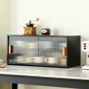 원목 주방 찬장 조미료 그릇 정리 미니 홈카페수납장 컵 엔틱 그릇장 미닫이 상부장 일본식