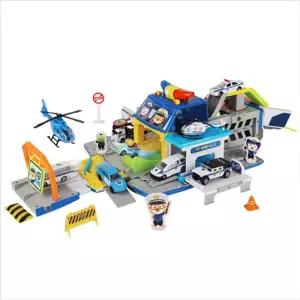 폴리스본부로 변신하는 뽀로로 폴리스카 5세 어린이장난감 조카선물 로보트완구 4세