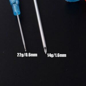 귀 코 피어싱 바늘 시작 22G 다양한 IV 카테터 18G 용품혼합 20G 16G 키트용 세트 도구 10개 14G