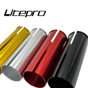 호환 Litepro 자전거 33.9mm 시트 포스트 보호대 커버 접이식 알루미늄 합금 튜브 슬리브 심 부싱