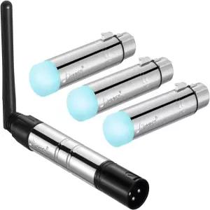 도너 무선 DMX Dfi DJ 2.4G 3 수신기 삼색 LED 표시등 및 스테이지 디스코 파티 바 조명 제어용 송신기