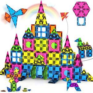 Ronqs 250 PCS 3D STEM 교육용 마그네틱 타일 블록 세트