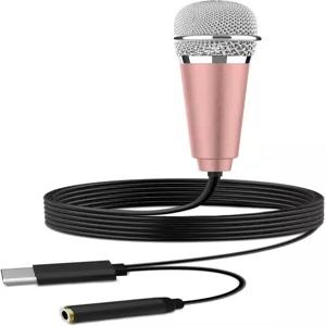 안드로이드 폰 노트북 태블릿용 USB C 미니 노래방 마이크 음성 비디오 녹음 브이로그 팟캐스트 유튜브용