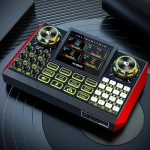 오디오 믹서 PC/Phone 라이브 스트리밍 노래 게임용 사운드 보드 3.5/6.35mm 다이내믹 마이크용 DJ 효과 및