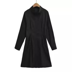 세군다 여성 원피스 가을 캐주얼 정장 하객 컴포트 폴라 긴팔 트렌치 DOS3