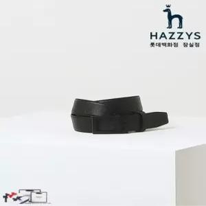 헤지스 ACC 선물포장 HJBE5E855BK남성 블랙 버클 H장식 소가죽 자동벨트 HJBE5E855BKJI