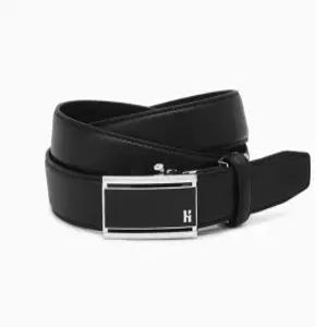 헤지스 ACC 쇼핑백동봉 블랙 버클 H로고 소가죽 자동벨트 HJBE5E161BK HJBE5E161BK-IT