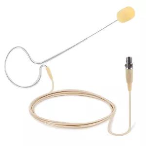 PYLE-PRO 온이어 오디오 콘덴서 마이크 - 4핀 미니 XLR 케이블 및 윈드스크린이 장착된 휴대용 전방위 유선