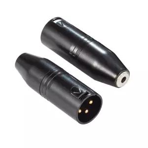 3.5mm XLR Ancable 2팩 스테레오 TRS 미니 잭 여성용 3핀 남성 마이크 어댑터 캠코더 레코더 믹서용 오디오