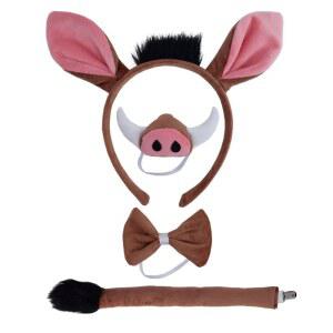 다크 돼지 튬 프레 꼬리 코 넥타이 액세서리 귀 머리띠 나비 세트 파티 할로윈