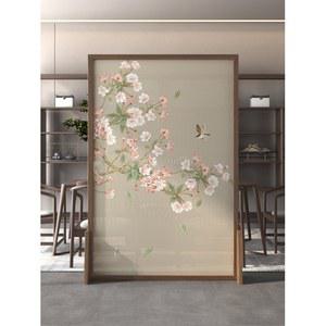 돌잔치병풍 화조도 인테리어 우드 칸막이 새 플라워