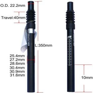 호환 줌서스펜션 자전거 시트 포스트 25.4/26.6/27.2/28.6/30.4/30.9/31.6mm 댐핑 MTB 도로 충격 흡수 장치
