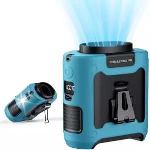 PlanCiTi AI 휴대용 허리 클립 팬 업그레이드된 10000mAh 충전식 배터리 웨어러블 벨트 개인용 16 000RPM