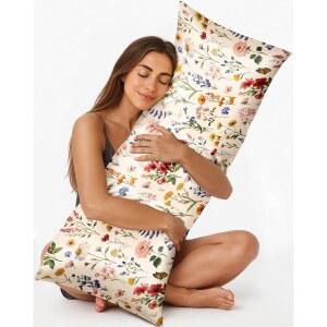 지퍼가 달린 미스 아돌라 실크 바디 베개 커버 여성용 20x54 인치 롱 케이스 부드러운 침대 장식 귀여운 보호 대형 모조품 빈티지 플라워