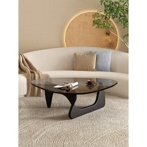 이사무노구치 인테이블 유리 티 북유럽 특이한 커피 거실 테이블 강화유리