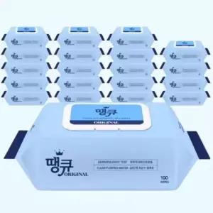 [땡큐] 오리지널 물티슈 100매 x20팩 물티슈 티슈 대용량