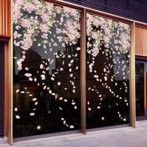 창문 벚꽃 스티커 CT2210 꽃잎스티커 유리창 꽃잎 윈도우 티커 체리블라썸 시트지